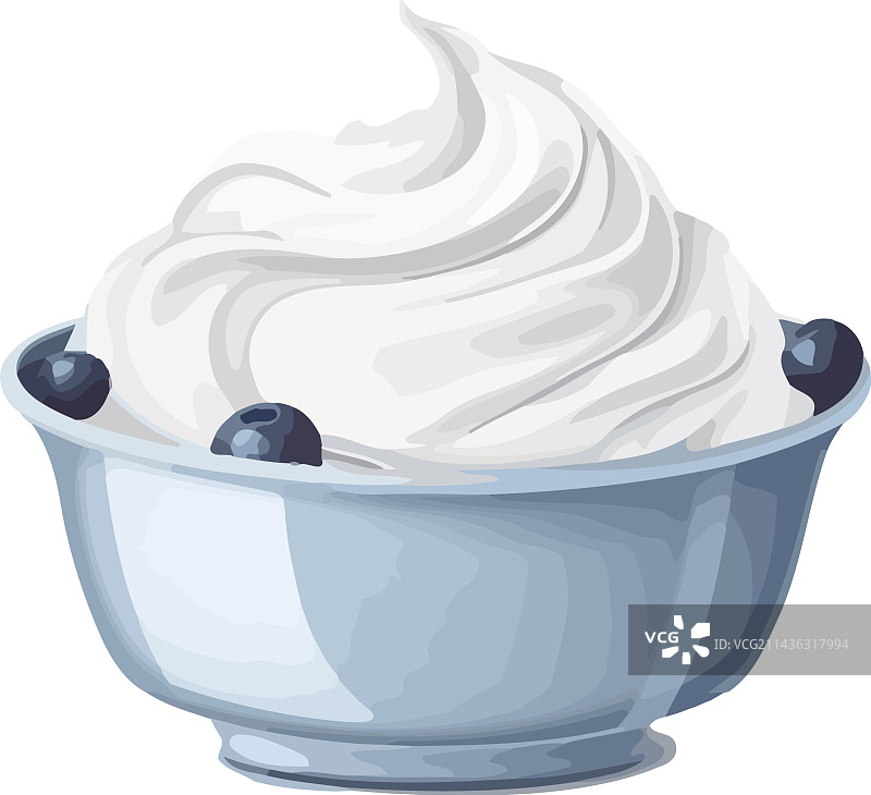 酸奶水果甜点碗图片素材