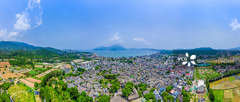 深圳大鹏所城全景，航拍大鹏所城图片素材