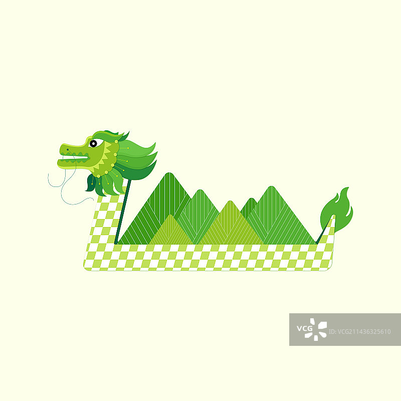 端午龙舟粽子矢量插画图片素材