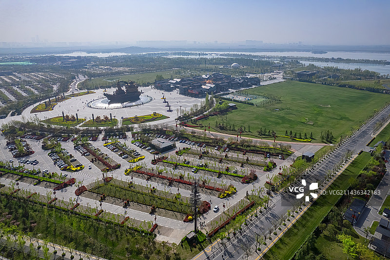 陕西省西安市西咸新区昆明池图片素材