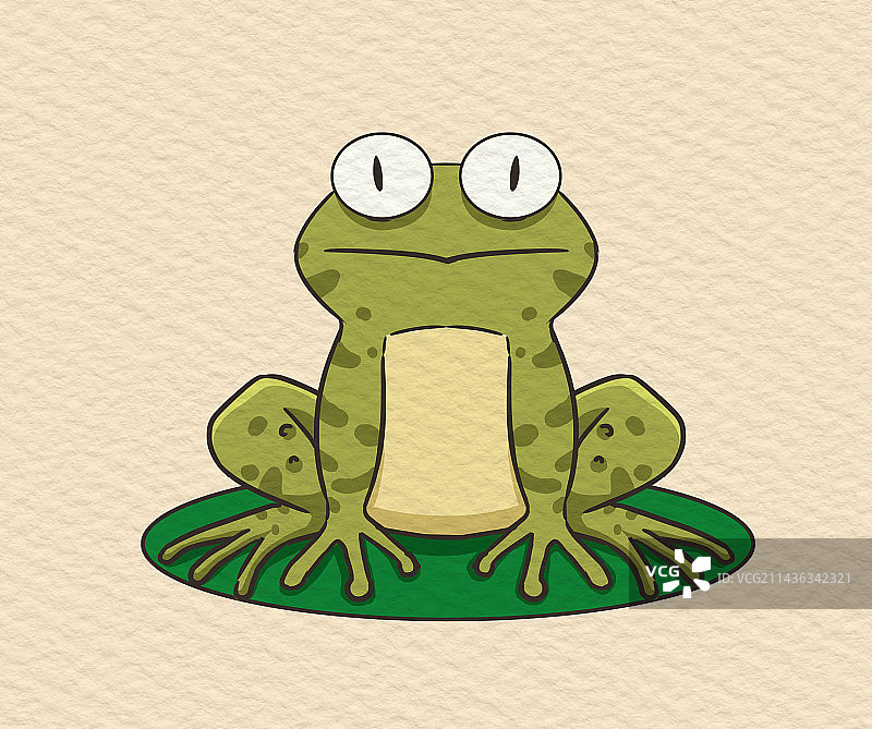 可爱卡通蛙科两栖类小动物创意趣味青蛙插画图片素材