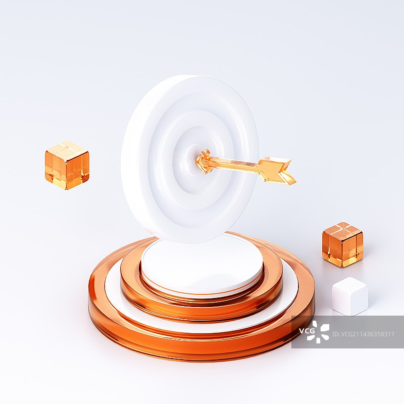 3D渲染的商务玻璃图标图片素材