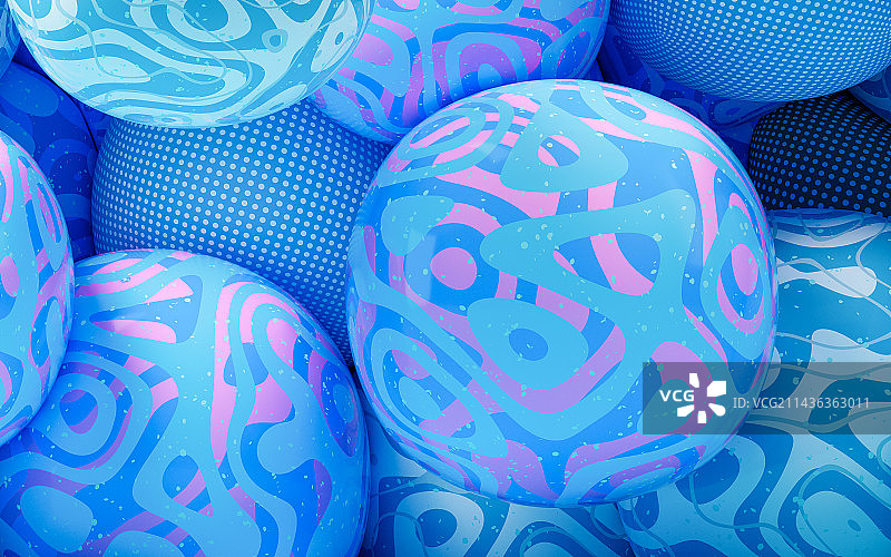 柔软弹性球体3D渲染图片素材