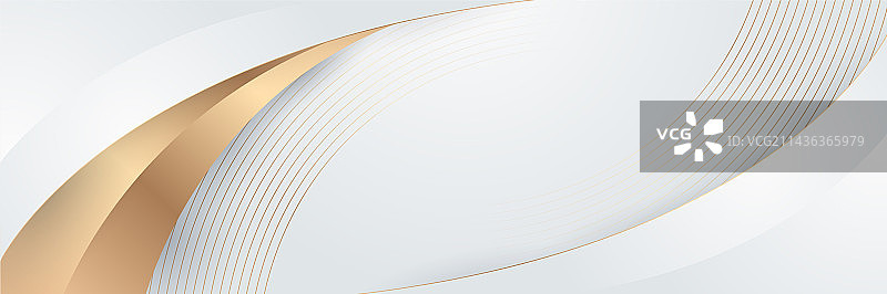 白色背景上的抽象柔和金色线条图片素材
