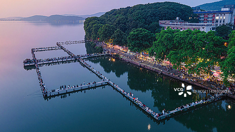 凌波门日出图片素材