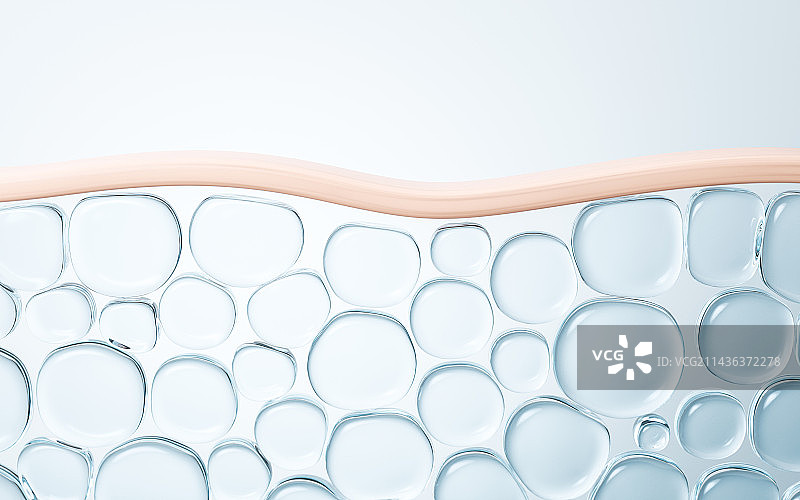 微观透明皮肤结构3D渲染图片素材