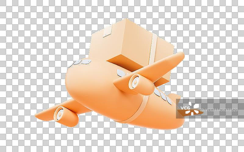 飞机与物流运输3D渲染图片素材