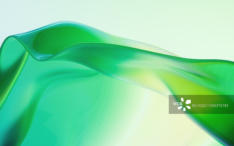 流动透明玻璃渐变曲面3D渲染图片素材