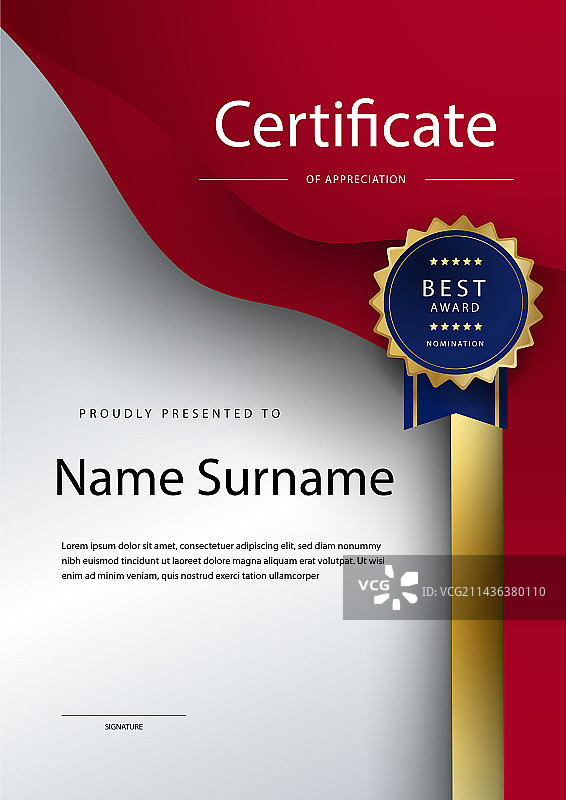 带豪华图案的现代证书模板图片素材