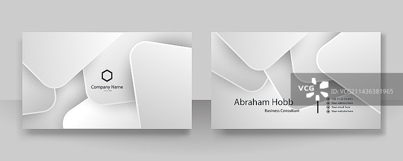 简易白色名片图片素材