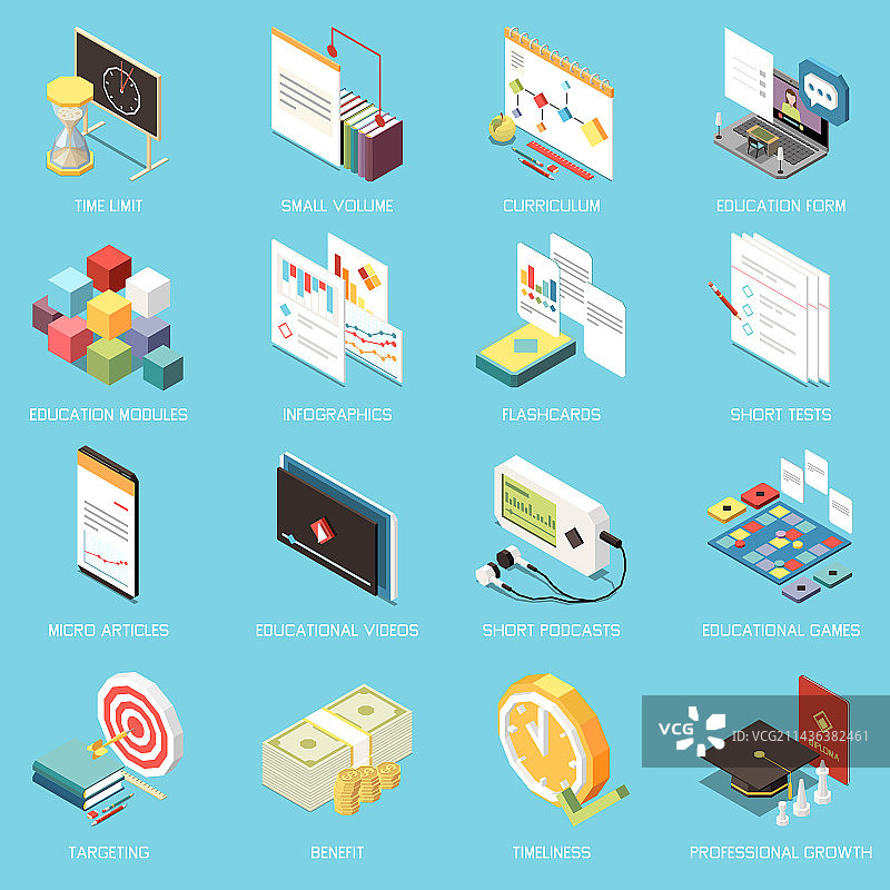 微学习2.5D素材图片素材