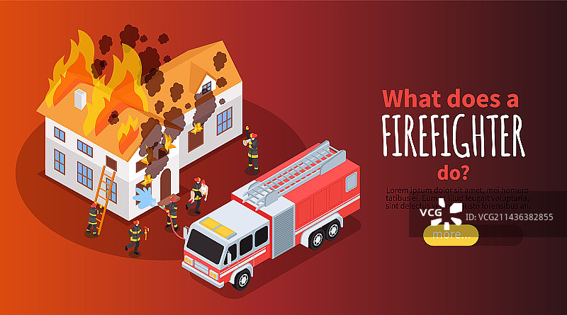 2.5D消防员横幅banner图片素材