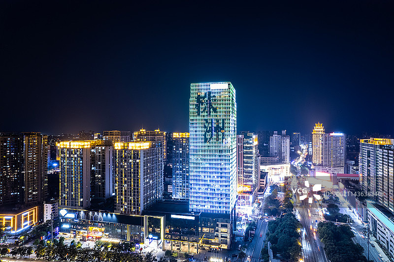 中国株洲城市夜景图片素材