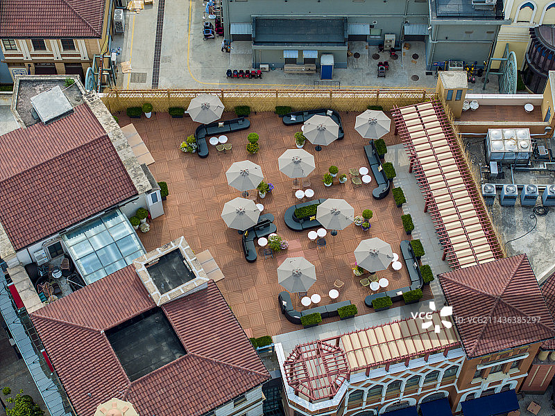 苏州园区阳澄湖畔比斯特小镇航拍图片素材