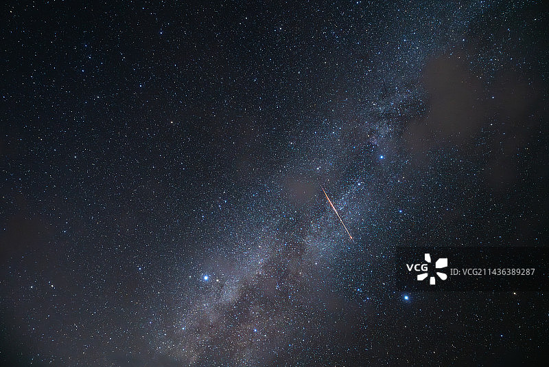 狮子座流星雨与银河图片素材