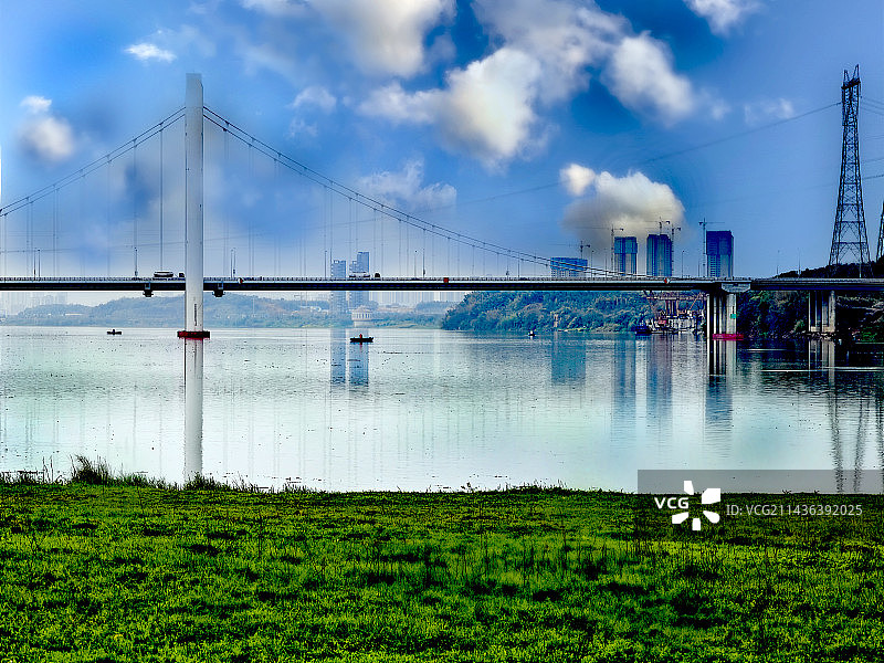 湘潭昭山段湘江大桥图片素材