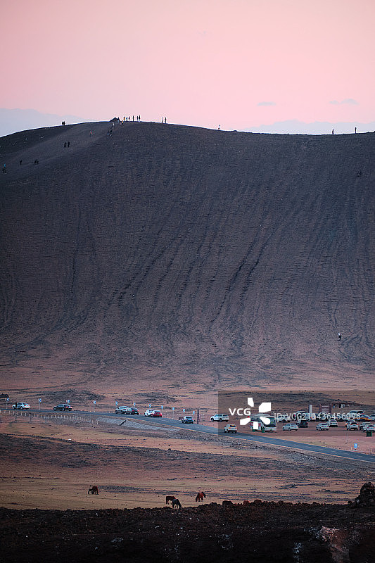 乌兰察布 乌兰哈达火山的日落时分图片素材