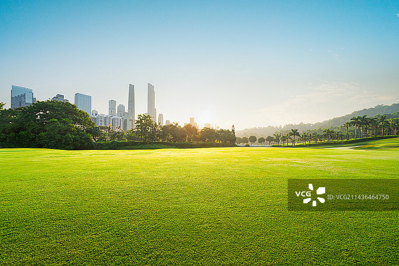 城市里的高尔夫球场图片素材