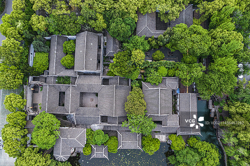 南浔古镇俯瞰图片素材