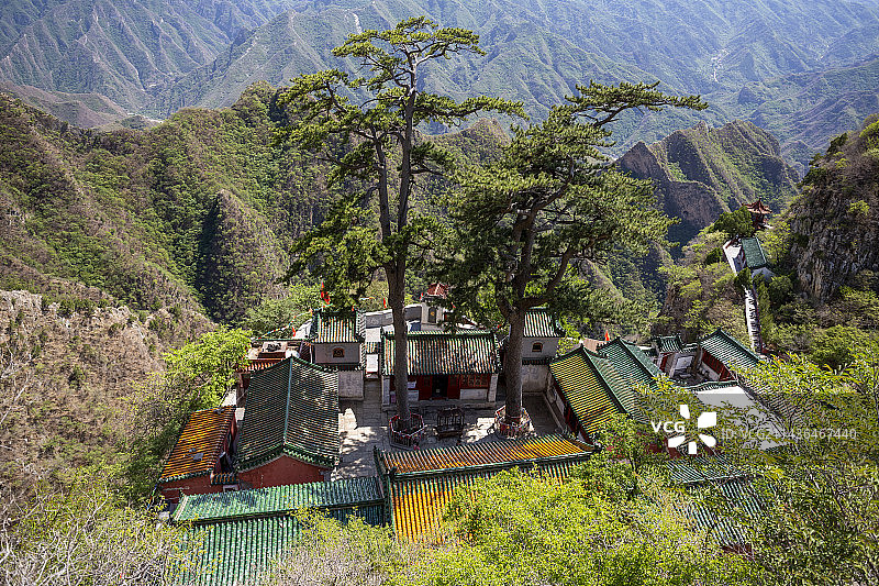 俯瞰，圣莲山，圣泉寺图片素材
