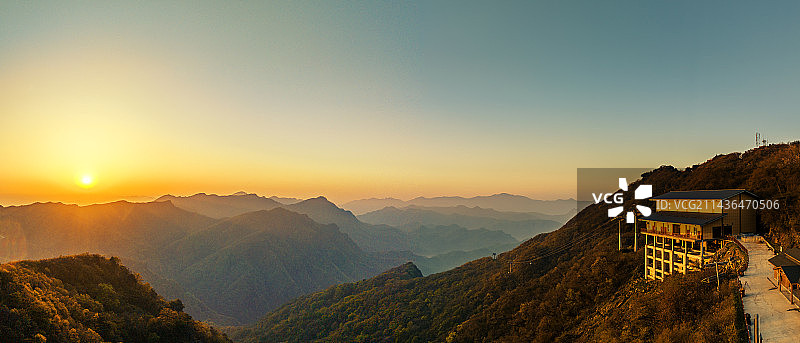 汉中龙头山日出图片素材