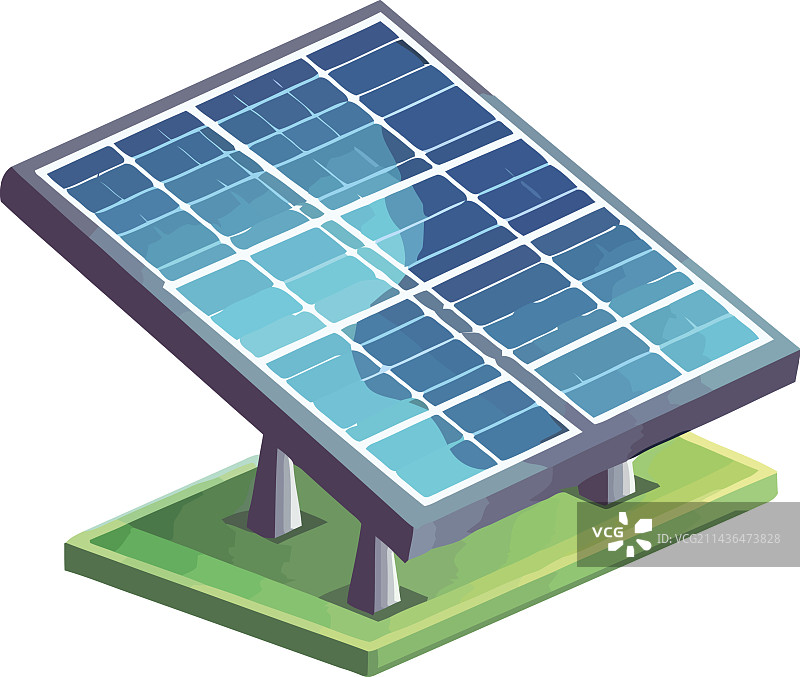 太阳能板产生清洁电力图片素材