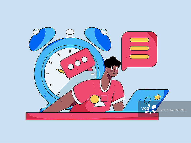 与咨询顾问进行沟通扁平矢量人物概念运营手绘插画图片素材