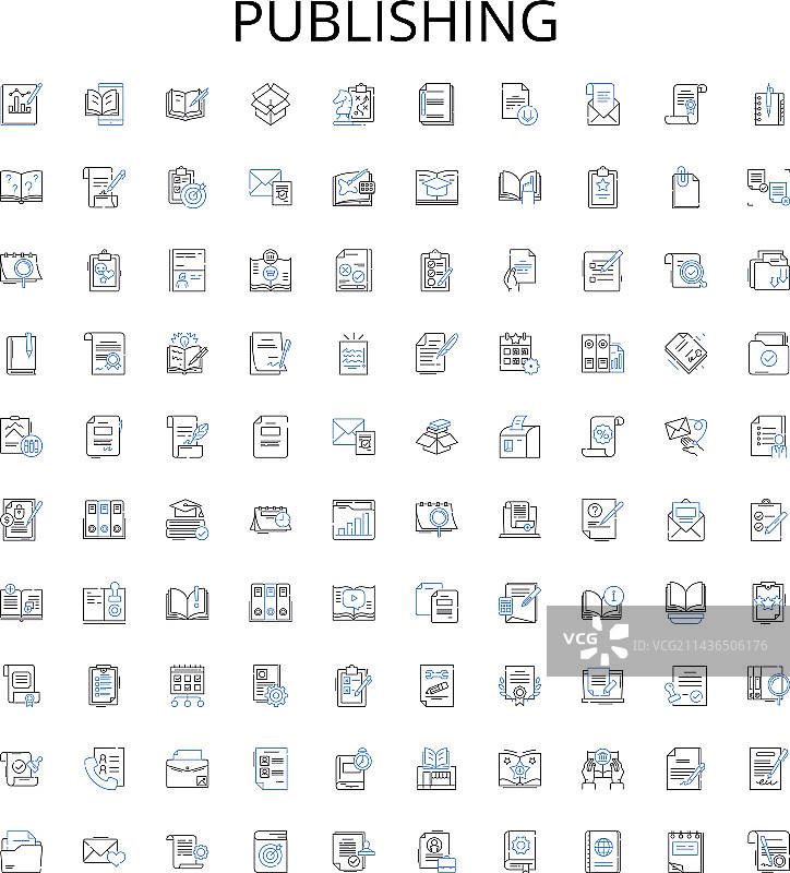 出版轮廓图标印刷合集图片素材