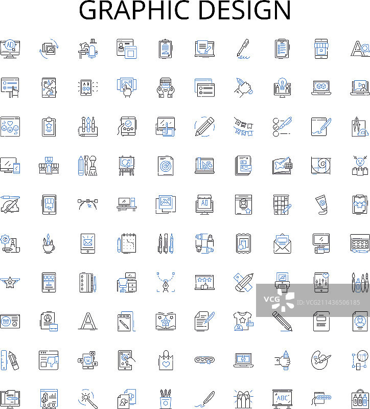 图形设计轮廓图标合集图片素材