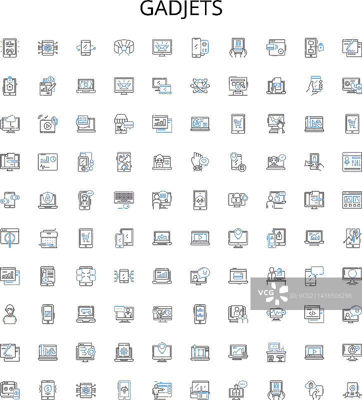 小工具轮廓图标合集图片素材