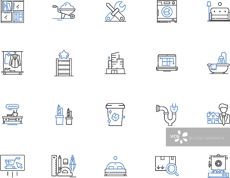 房屋轮廓图标合集图片素材