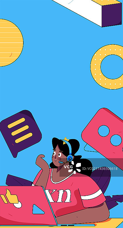 与咨询顾问进行沟通扁平矢量人物概念运营手绘插画图片素材