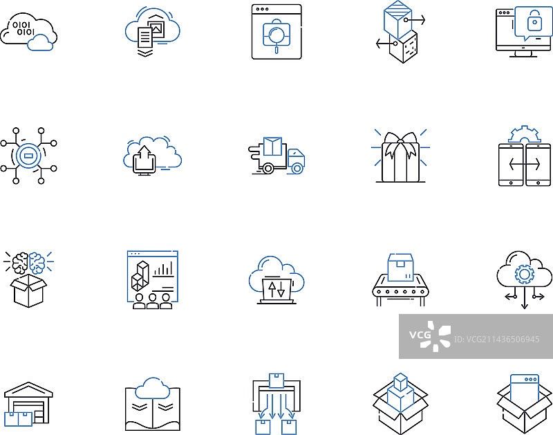 存储轮廓图标合集图片素材