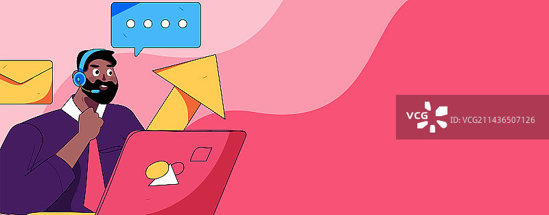 与咨询顾问进行沟通扁平矢量人物概念运营手绘插画图片素材