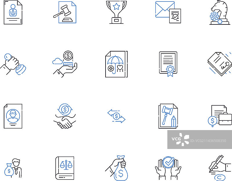 法律轮廓图标合集图片素材