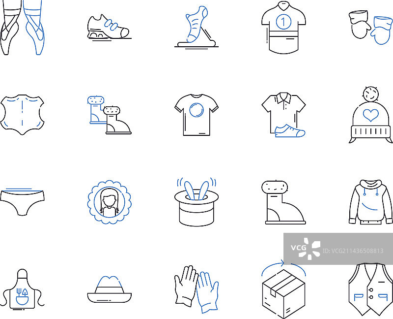 购物区轮廓图标系列图片素材