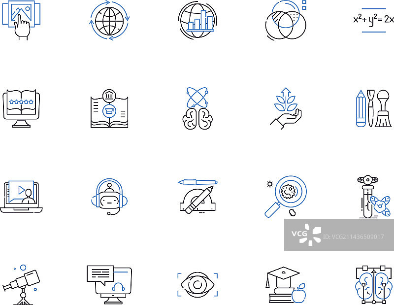 实验室轮廓图标合集：实验室测试图片素材