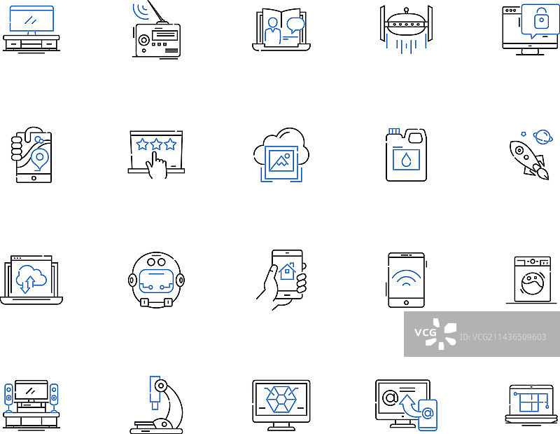 电器轮廓图标合集：制冷设备图片素材