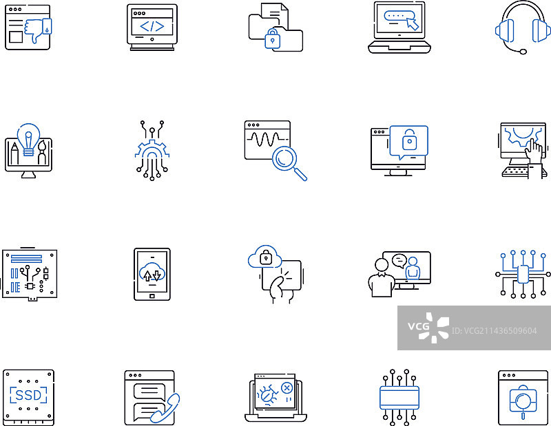 软件轮廓图标合集图片素材