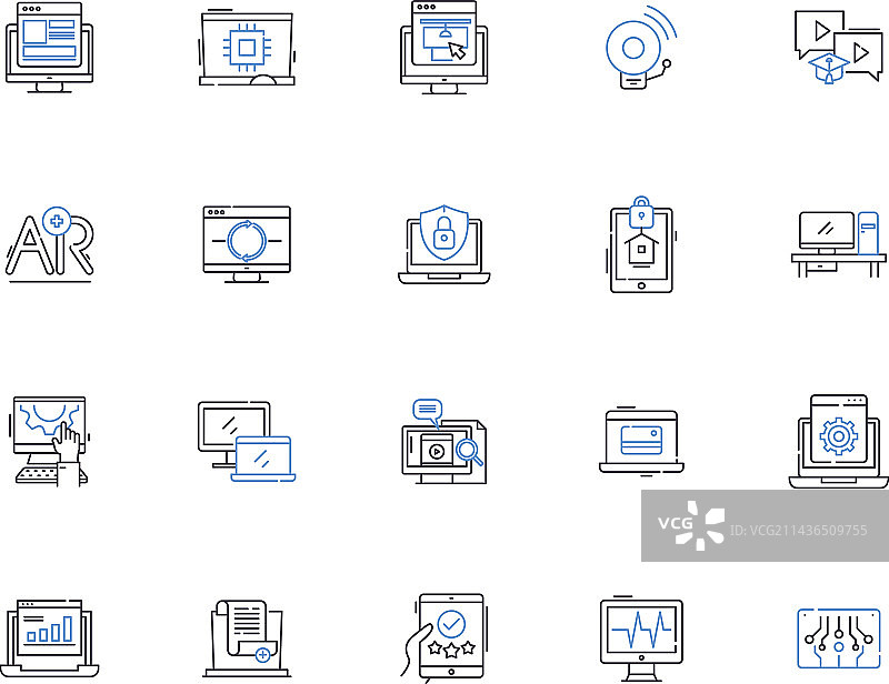 软件轮廓图标合集图片素材
