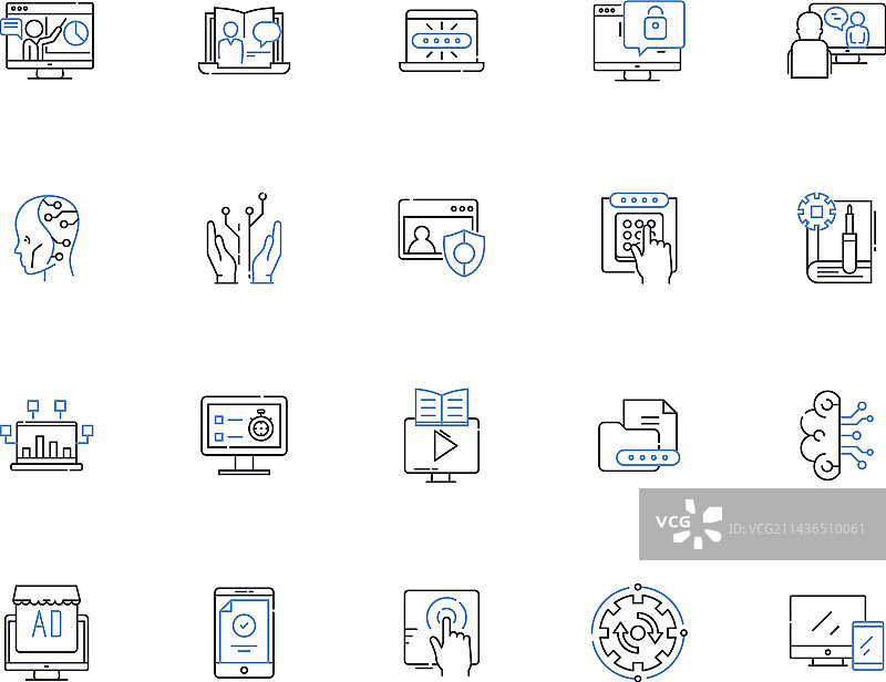 软件轮廓图标合集图片素材