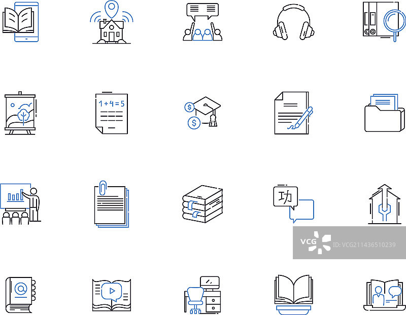 家居用品轮廓图标系列图片素材