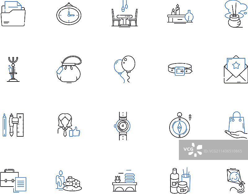 珠宝帽配饰轮廓图标图片素材