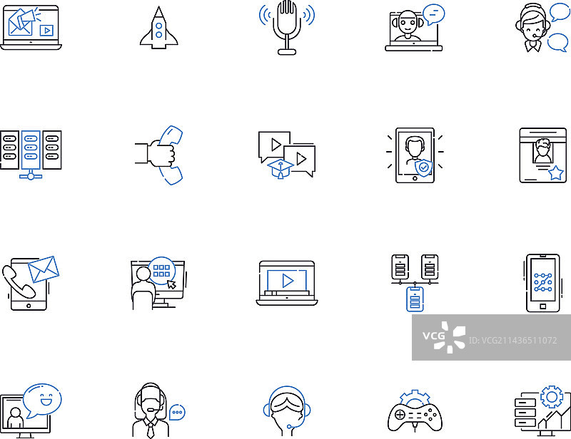音频轮廓图标合集，包含声音音乐图片素材