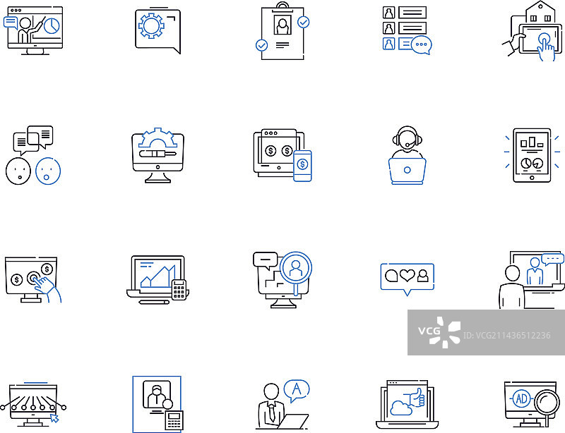 内容概要图标合集：内容写作图片素材