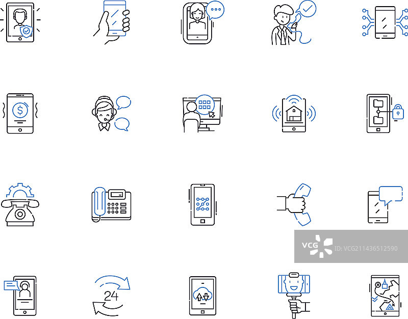 手机轮廓图标集合手机蜂窝图片素材