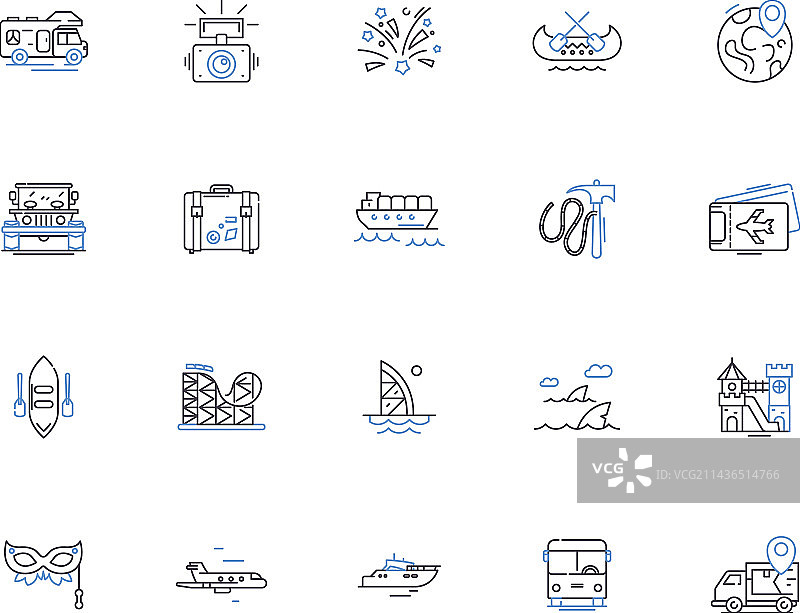 旅行概要图标合集图片素材