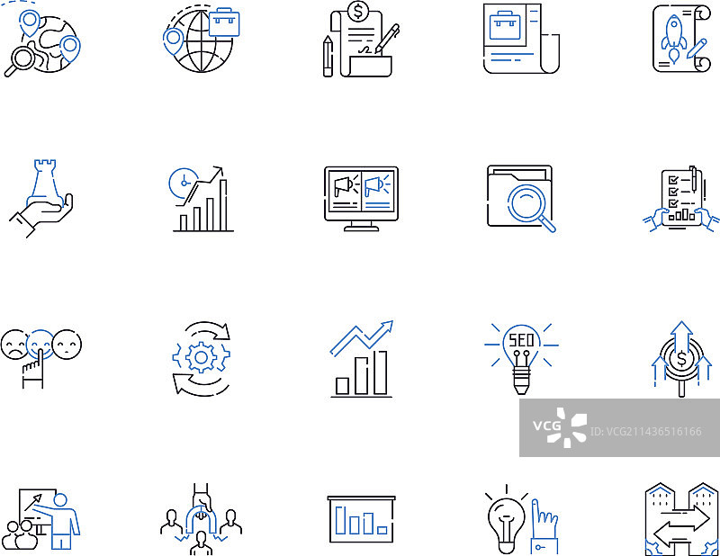 发展大纲图标合集图片素材