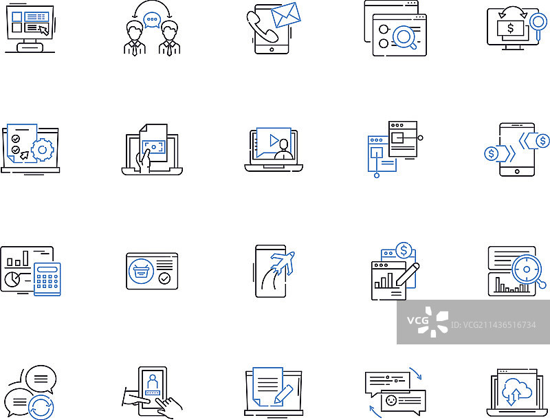 内容概要图标合集：内容写作图片素材