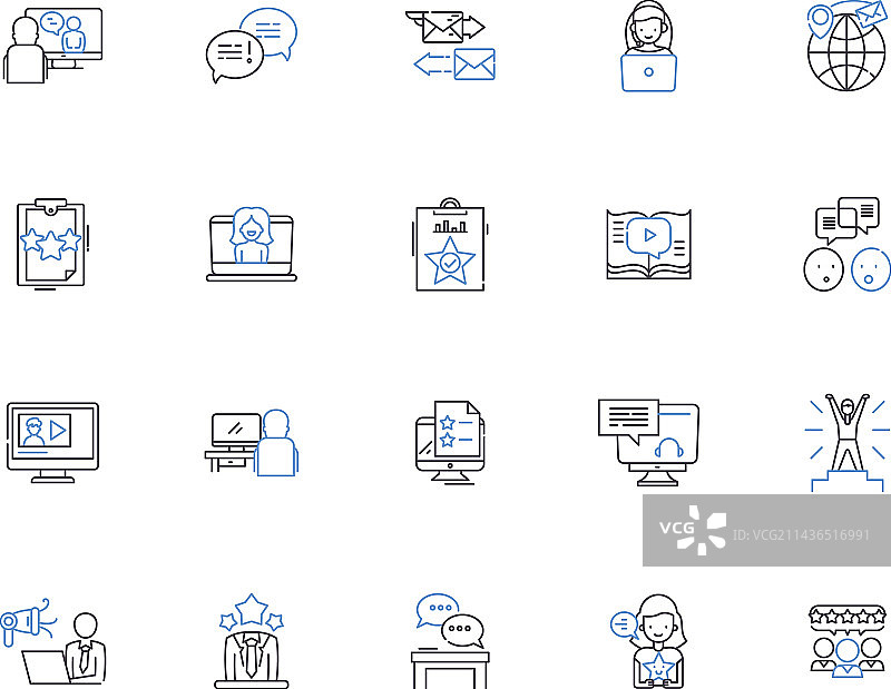 新闻大纲图标合集：新闻媒体图片素材